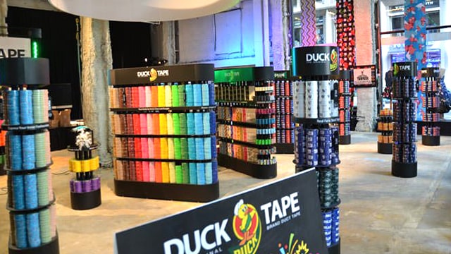 display for Duck Tape Pop-Up Store